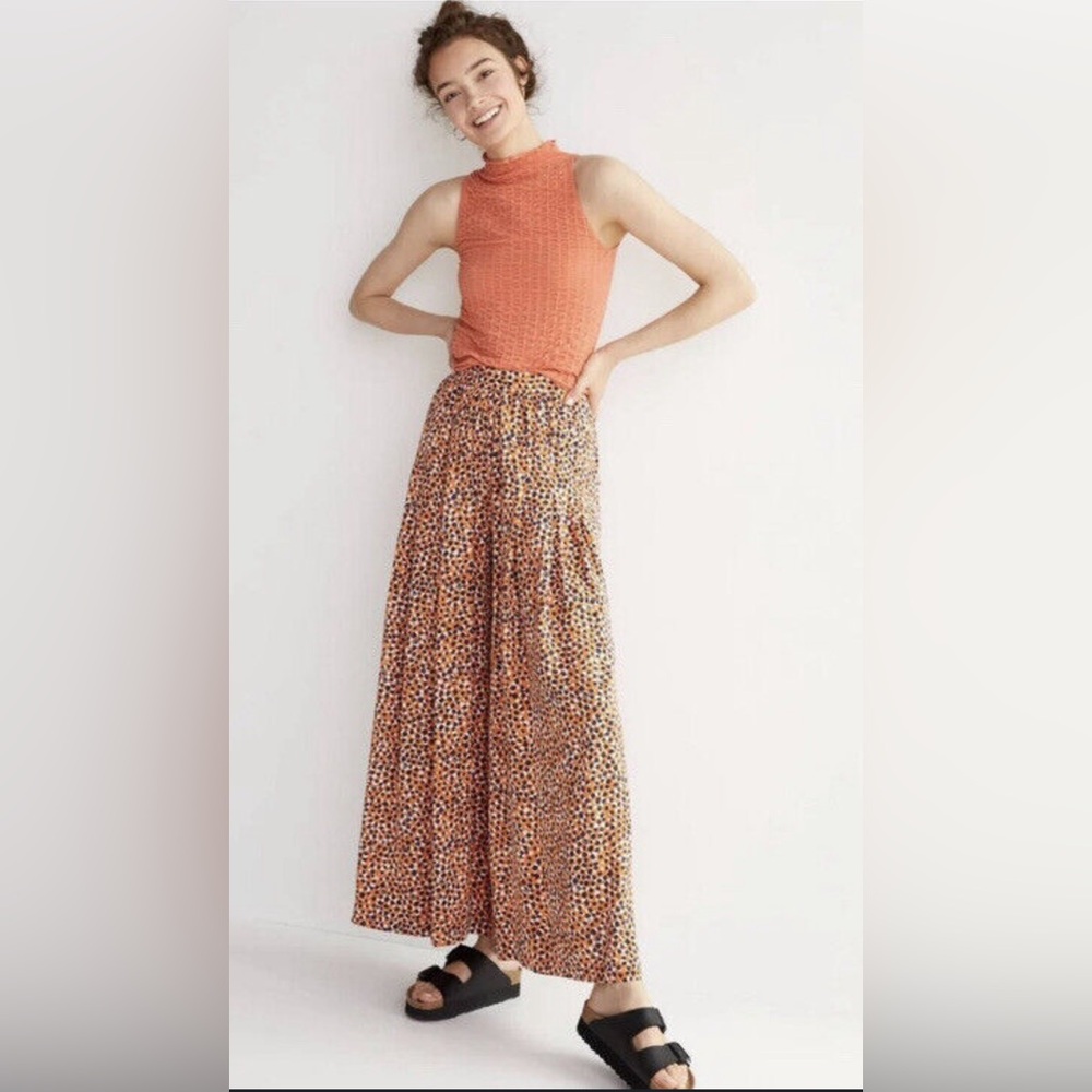 NWT Anthropologie Wide-Leg Pleated Cropped Pants